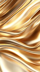  A close-up of a gold fabric with a wavy pattern at the base of the image
