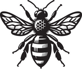 Bee Silhouette Vector ar illustration eps