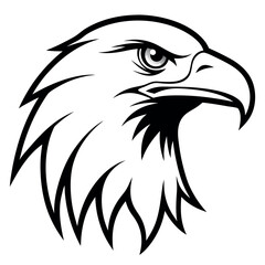 Dynamic vector illustration of an eagle's head