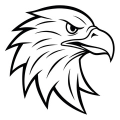 Dynamic vector illustration of an eagle's head