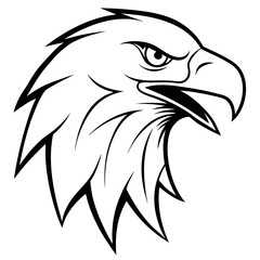 Dynamic vector illustration of an eagle's head