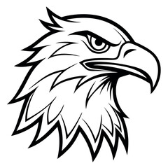 Obraz premium Dynamic vector illustration of an eagle's head