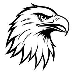 Dynamic vector illustration of an eagle's head