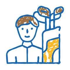 golf sport game doodle icon sketch vector. golf sport game sign. isolated symbol illustration