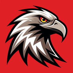 Dynamic vector illustration of an eagle's head