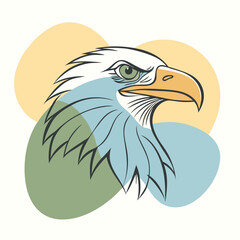 Dynamic vector illustration of an eagle's head
