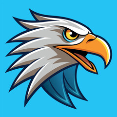 Obraz premium Dynamic vector illustration of an eagle's head