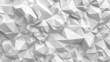 Fototapeta premium A 3D rendering of a white geometric pattern, with geometric shapes and lines.