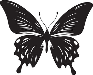 Butterfly Silhouette vector art illustration eps