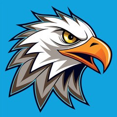 Dynamic vector illustration of an eagle's head