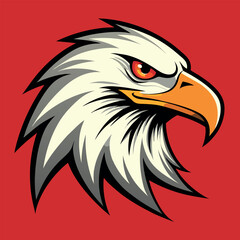 Dynamic vector illustration of an eagle's head