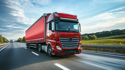 Driving a large truck on the highway
