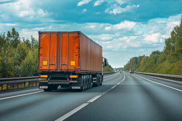Driving a large truck on the highway