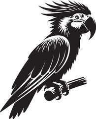 Parrot silhouette vector art illustration eps
