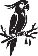 Parrot silhouette vector art illustration eps
