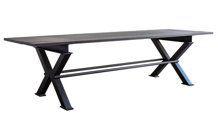 outdoor metal table. Isolated white background