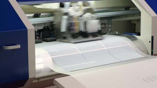 A printer is printing a picture