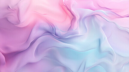 Obraz premium Soft fluid background with smooth transitions between light pink, pale mint, and lavender, forming a delicate abstract gradient.