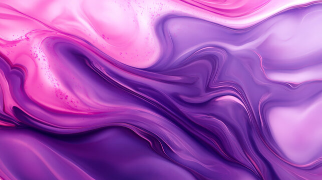 Swirling liquid marble texture in vivid violet and soft blush pink, with organic, flowing patterns throughout.