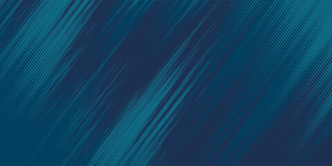 Abstract halftone blue banner vector design, dynamic sporty horizontal background template for media promotion or web banner, eps10, vector.