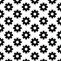 Pattern with gear icon . Gears pattern . Gears background . Vector illustration