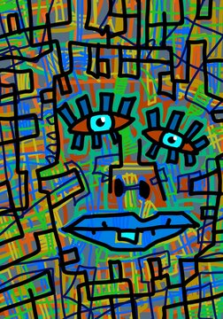 Abstract image for printing - digital painting