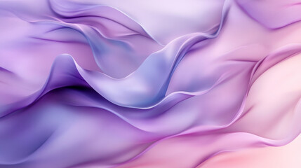Fototapeta premium Gentle fluid waves of lavender and pale pink, flowing effortlessly together to create a soft and abstract design.
