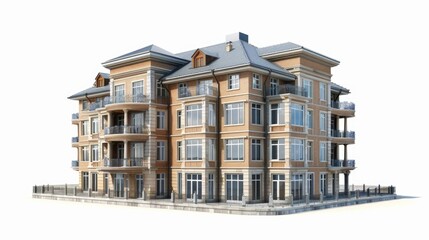 Fototapeta premium A very tall building with many windows and balconies, perfect for architecture or cityscape images