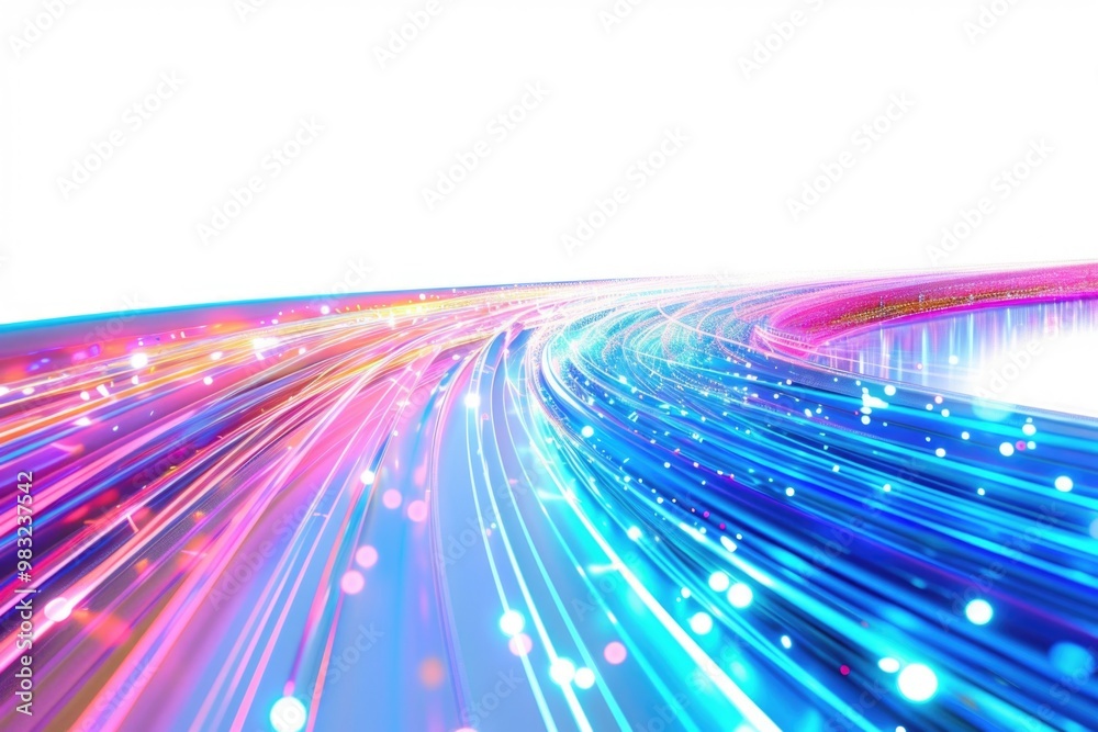 Aufkleber A vibrant background with blurred lines and lights, suitable for use in presentations, advertisements, or as a unique design element