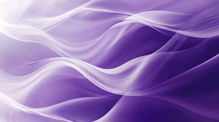 Bold gradient from dark violet to soft lilac, with dynamic white wavy lines flowing across the background, creating an energetic, modern design.