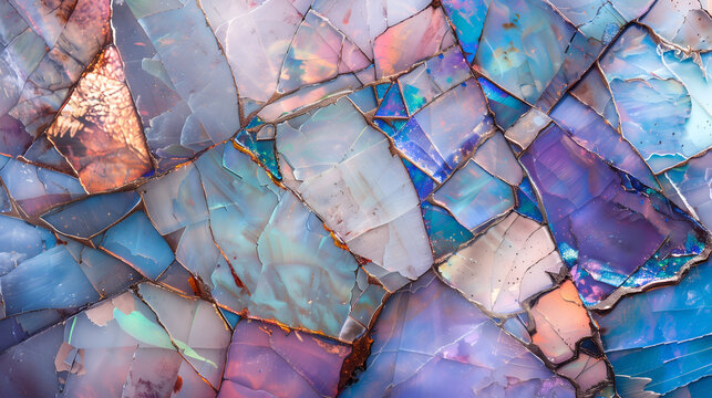 Colorful opal texture background showcasing intricate patterns and natural beauty