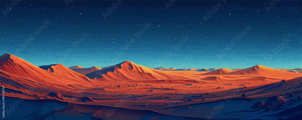 Canvas Prints mars surface. vector simple illustration