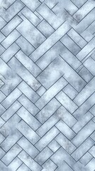 Obraz premium A close-up view highlights grey pavers intricately laid in a herringbone pattern, emphasizing the dense arrangement and texture of land resources