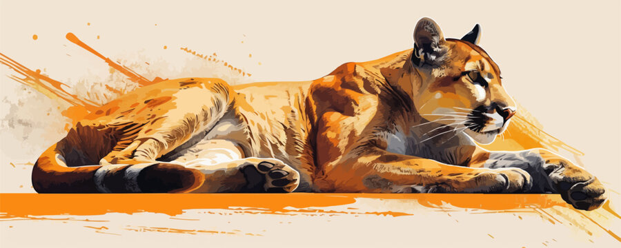 puma. vector simple illustration