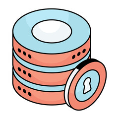 Perfect design icon of data security 