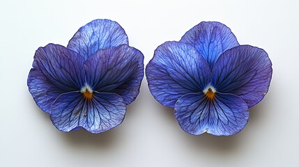 Close-Up of Two Delicate Purple Pansies