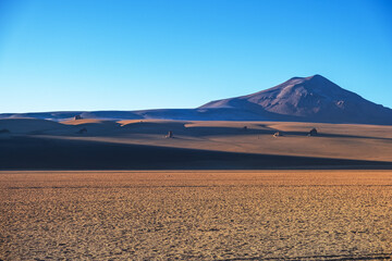 mountains with different colors in the Dalí Desert, Bolivia