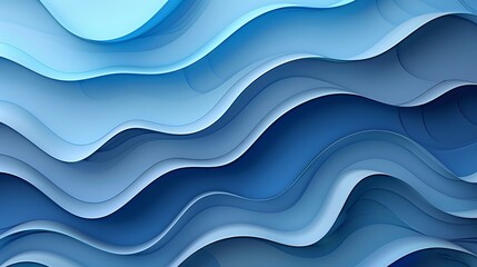 Fototapeta premium A seamless abstract background with wavy blue lines, perfect for a cool ocean-inspired design