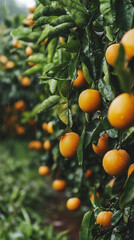 Fruit Orchards in Thailand, Wet and Overcast