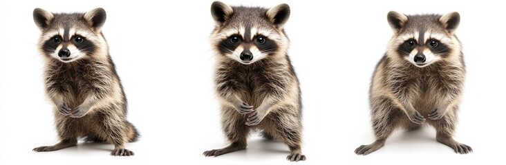 raccoon isolated on white background