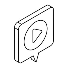 Editable design icon of video chat