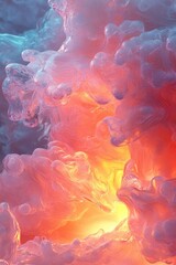 Obraz premium Abstract Background Vibrant Colors and Fluid Shapes in a Dynamic, Colorful 3D Render