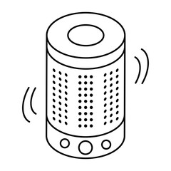 Perfect design icon of smart speaker 