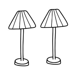 Cute Floor Lamp Vector | Aesthetic | Minimalist