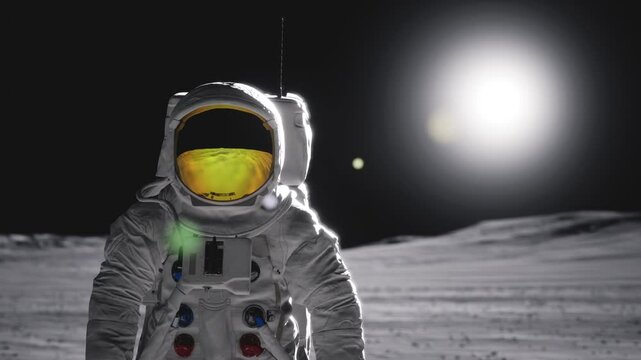 Astronaut On The Surface Of The Moon