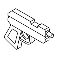A beautiful design icon of gun