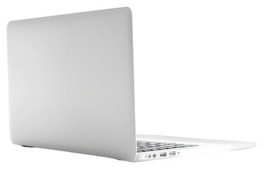PNG  Sleek modern silver laptop closed