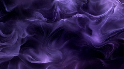 Obraz premium Dark, smoky clouds of deep violet and black twist dramatically, creating an intense, mysterious abstract background with flowing, organic forms.