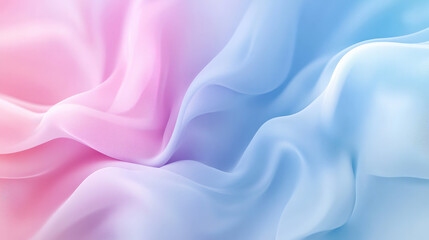 Obraz premium Soft fluid background with pastel pinks and blues, gently blending together in a smooth, dreamlike gradient with flowing shapes.