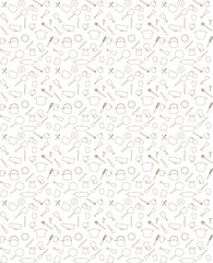 Kitchen themed seamless pattern 
